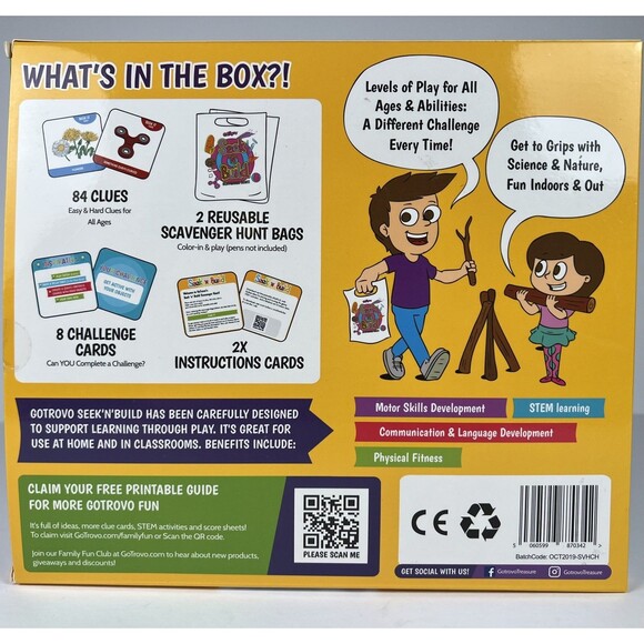 Scavenger Hunt Game For Kids Seek N Build Indoor Outdoor Find It Game - Picture 2 of 4